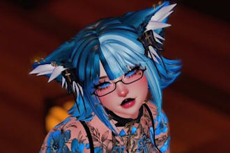 create model rig texture 3d avatar vrc character anime vrchat femboy nsfw quest