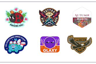design custom patches, stickers, badges, labels and business stamps
