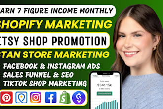 promote etsy shop, stan store, shopify marketing, shopify promotion, tiktok shop