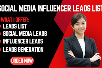 do tiktok lead generation influencer lead list tiktok influencer list