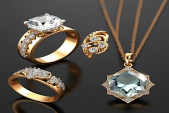 make a realistic 3d jewelry design 3d rings 3d bracelet pendants for 3d printing