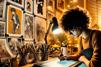 do a personal professional comic art logo design