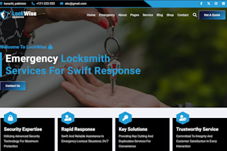 build locksmith landing page website door installation website wordpress website