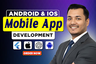 I will do mobile app development, android, ios app development, flutter app developer