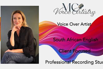 record your professional, versatile english south african female voice over