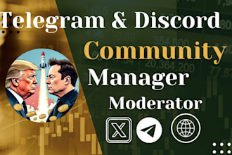discord chat telegram engagement x marketing discord chatter telegram moderator