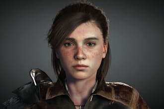 accurate nft to 3d game model,metahuman model, unreal engine5,head bust,sculpt3d