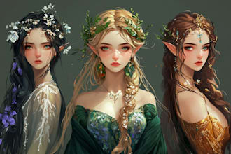 draw a fantasy character portrait for you