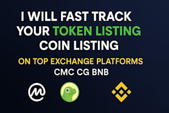 get your token or coin listed on coinmarketcap or coingecko
