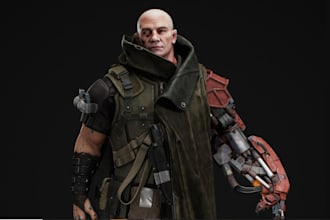 sculpt 3d character model for animation, and 3d game character