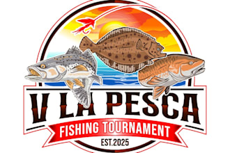 design awesome fishing tournament logo