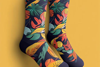 draw sublimation all type of unique socks design and pattern