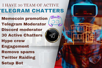 be your telegram community moderator or manager for memecoin