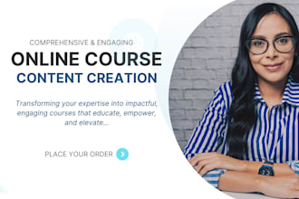 create high ticket online course creation content, training manual, lesson plan