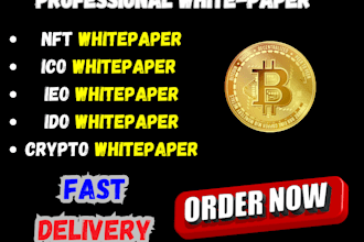 originate white paper writing, crypto white paper,  blockchain, nft, pitch deck