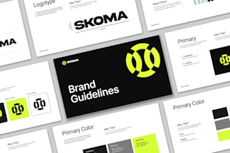 create the brand kit, brand design, logo, brand book