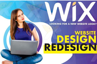 redesign wix website design wix website