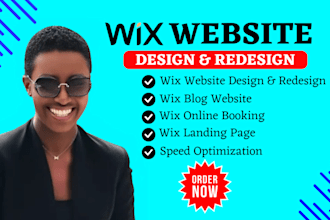 design wix website, wix blog, wix portfolio website, wix landing page