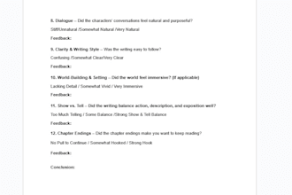 offer brainstorming and structural feedback for your story