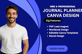 do canva templates design lead magnets workbooks PDF and journal planner design