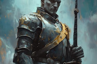 draw character illustration concept art for games