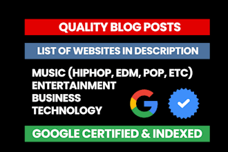 feature and publish your music on 1 popular music blog