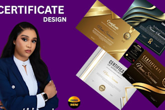 design professional certificate, school certificate, diploma certificate
