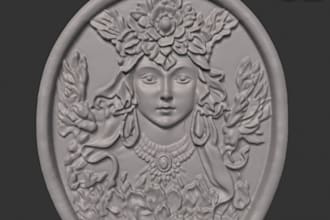do 3d digital wall sculpture,base relief,museum art,deliver stl file 3d printing