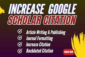 increase google scholar citations, write article and backdate citations