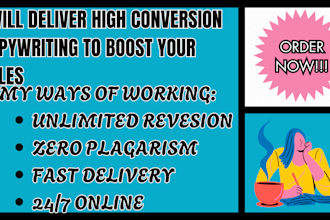 deliver high conversion copywriting to boost your sales