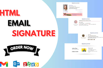 make unique clickable email signature for gmail, outlook