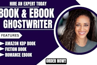 do fiction book ghostwriter, romance ghostwriter, self help ebook ghostwriter