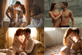 develop erotica love story, romance story, gay fantasy, nsfw, fanfiction story
