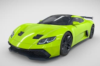 design a realistic car modeling, car design in maya in rendering for 3d printing