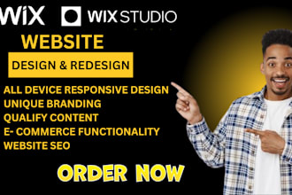design highend interactive wix website, wix studio, wix redesign ecommerce
