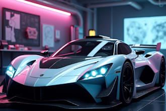 do 3d model car parts, body kits, vehicle accessories for manufacturing, gaming