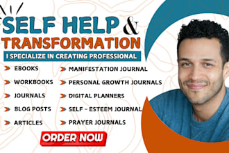 ghostwrite KDP self help ebook, workbook, journal, prayer journal, life coach