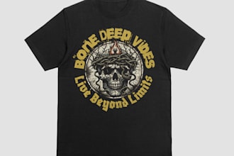 do design premium futuristic, artsy, edgy style streetwear in 24 hours
