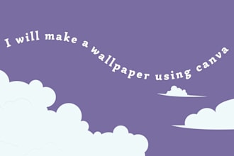 make a wallpaper using free canva graphics