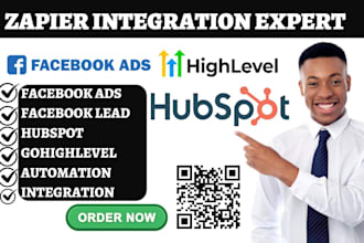 setup zapier facebook lead ads google sheet automation ghl hubspot integration