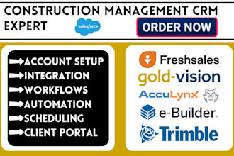 setup freshsales salesforce gold vision acculynx trimble ebuilder integration