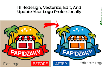 redesign, vectorize, edit, and update your logo professionally