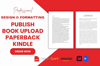 edit format, upload, publish book, ebook amazon kdp kindle publishing paperback