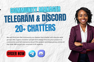 chat and engage in your discord server discord 20 active telegram chatters