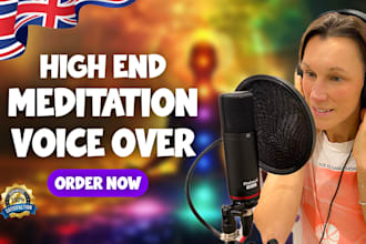 record meditation, affirmations or hypnotherapy voice over