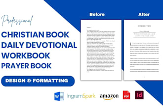 format christian book, prayer journal, daily devotion kindle ebook publishing