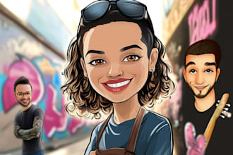 draw caricature avatar portrait cartoon