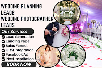 generate wedding planning leads wedding photography leads wedding event planner