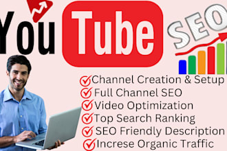 create setup and manage your youtube channel using video SEO for top rankings