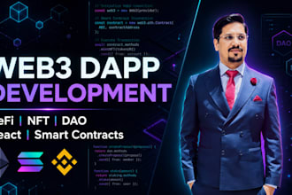 develop a secure web3 dapp with defi, nft and smart contract integration